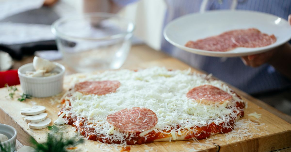 Pizza nella cucina quotidiana